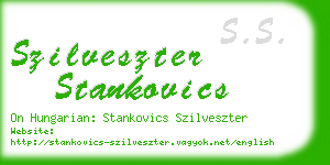 szilveszter stankovics business card